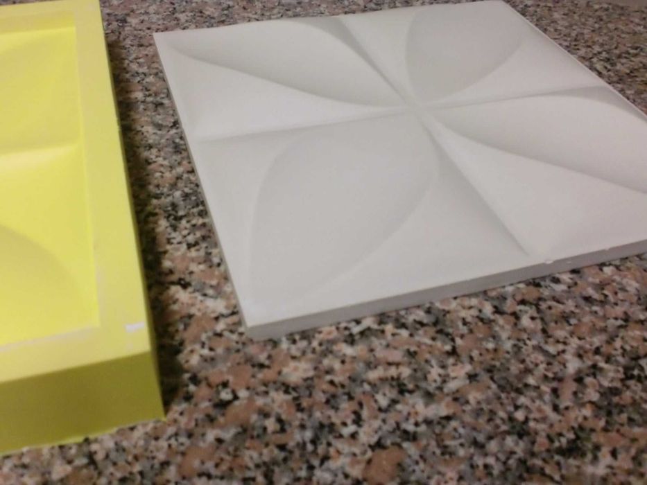 Molde 3d em Silicone Folhas