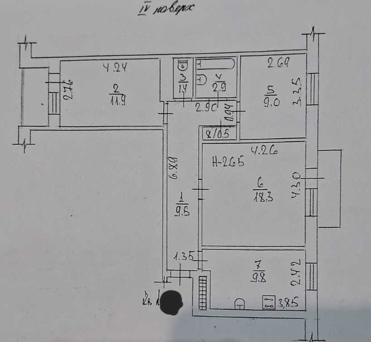 3-комнатная квартира по адресу (площадь 65,7 м²) - Atlanta.ua - фото 8