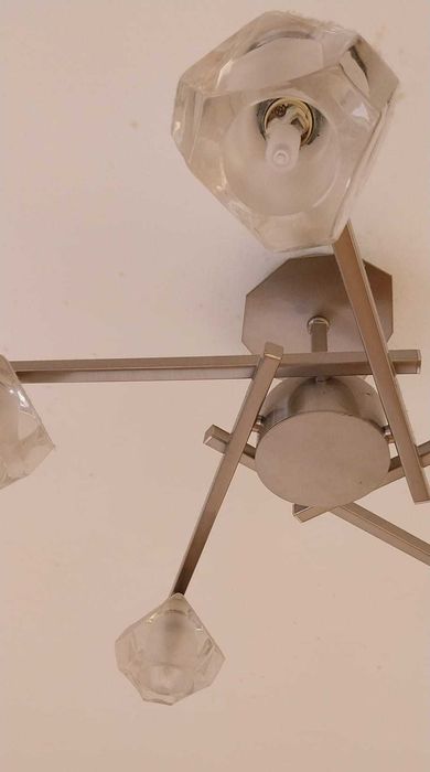 Candeeiro de Tecto 5 focos vidro