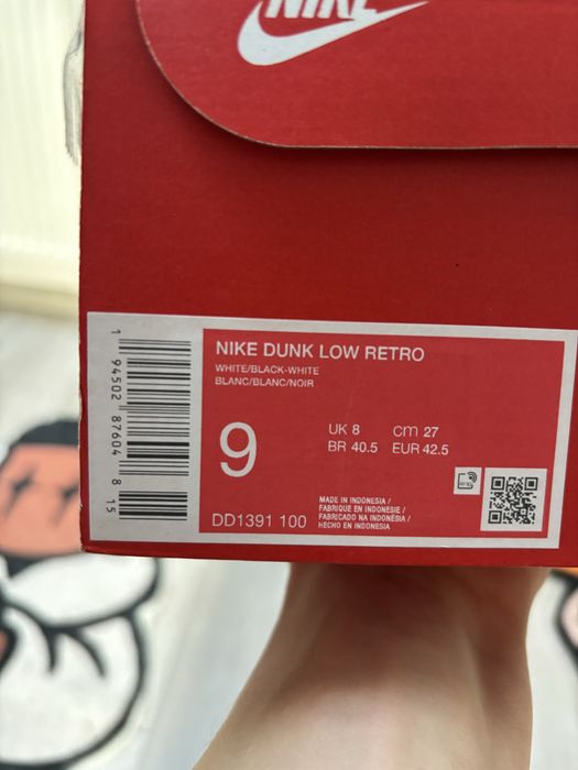 Buty Nike Dunk Panda bialo czarne 46