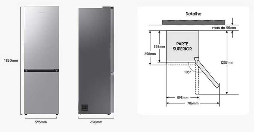 Combinado Samsung Rb-34-C-600-Dsa/Ef   Frigorifico, 11 meses de uso,  Classificação Energética A, com garantia.