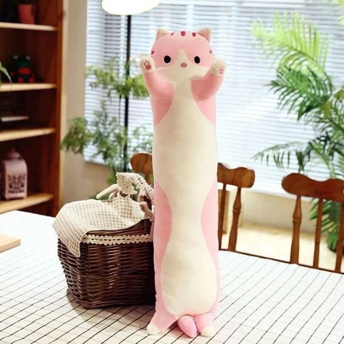 М'яка іграшка подушка довгий кіт