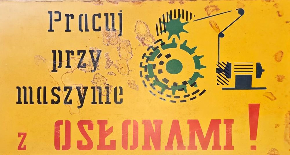 Tablica BHP z czasów PRL cena za 1 szt