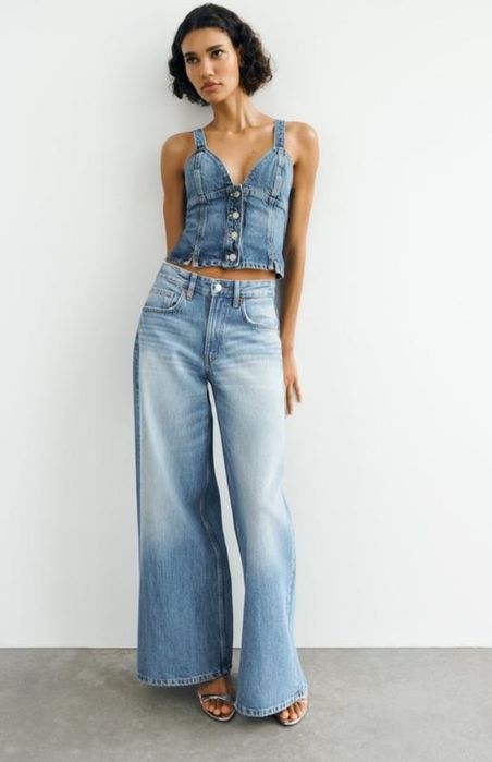zara джинсовий топ