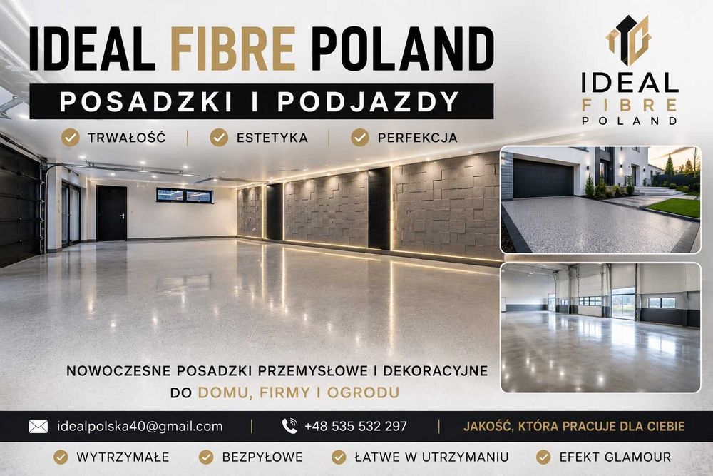 Podjazdy betonowe styl amerykański nowoczesne posadzki przemysłowe i żywiczne Układanie kostki brukowej działamy na terenie całej Europy wolne terminy