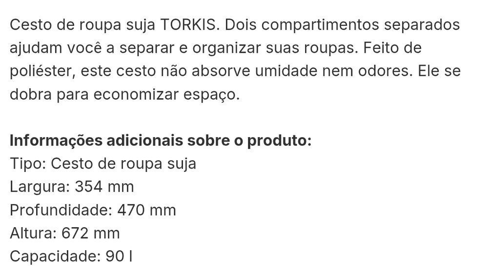 Cesto para roupa IKEA