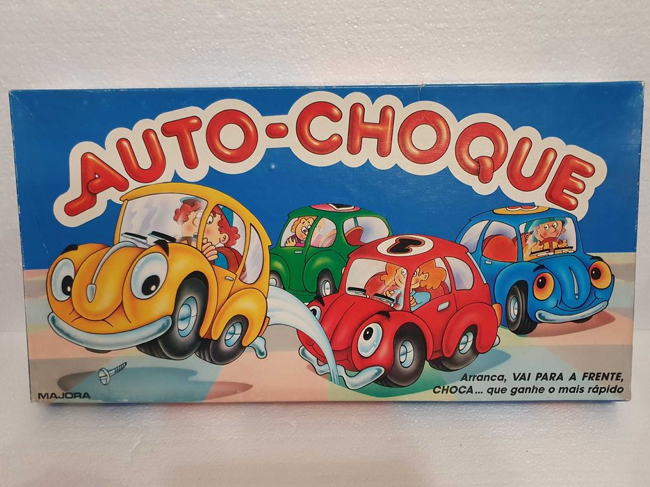 Jogo de tabuleiro vintage - AUTO CHOQUE - Majora - completo - Anos 80