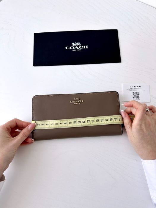 Жіночий брендовий шкіряний гаманець Coach женский кошелек коуч коач