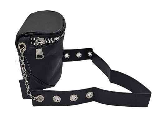 Torebka nerka czarna z łańcuszkiem