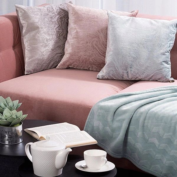 Poszewka DEKORACYJNA na poduszkę Żakard Luisa 42x42 Różowy