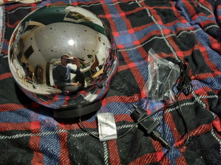 Lampa zewnętrzna - kula 25cm ...efekt gwiazd! Nowa!