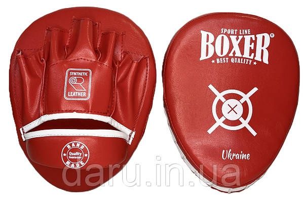 Лапы боксерские гнутые кожвинил Boxer Sport Line