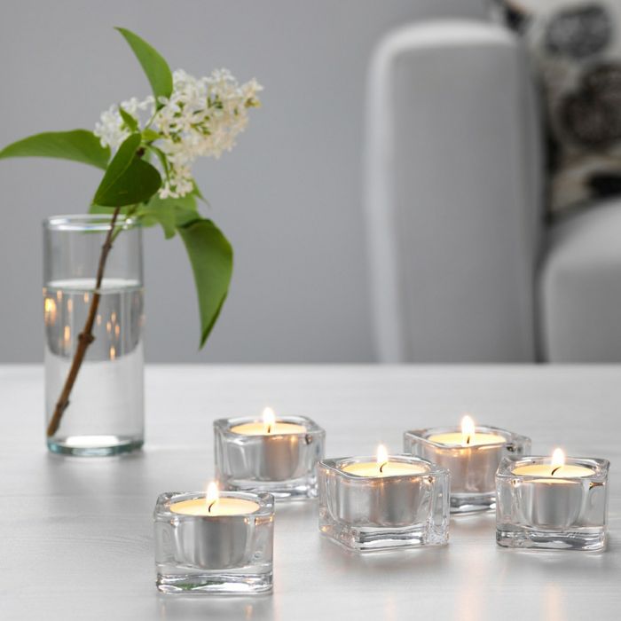 прямоугольные свечи в интерьере