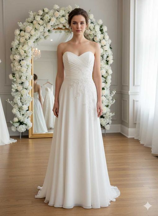 Nowa suknia ślubna M/L 38/40 biała boho fairycore vintage castlecore