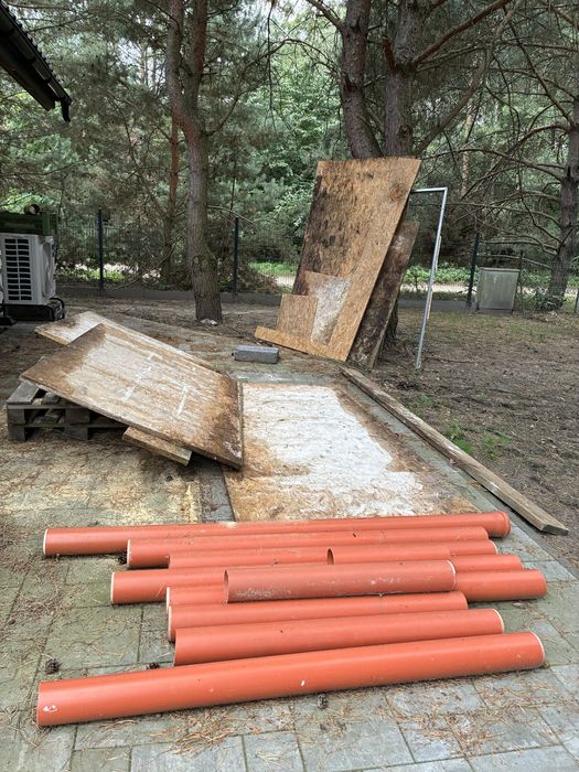 Plyty osb 30mm rury pcv 110 palety oddam