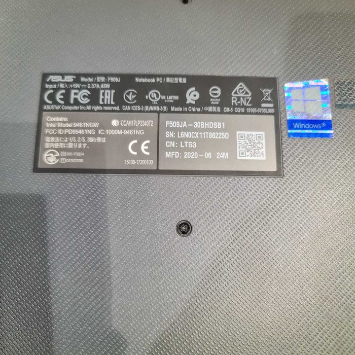 Portátil ASUS F509JA – Intel Core i3-1005G1 / 4 GB RAM