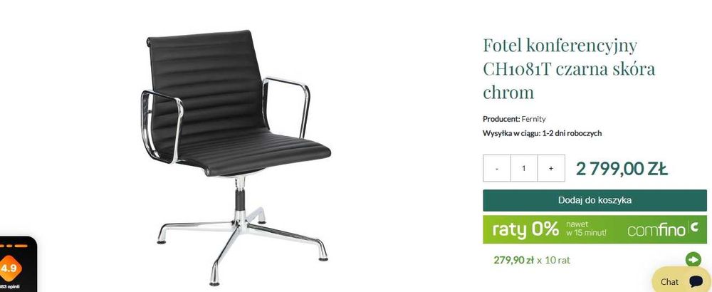Fotel replika Vitra/ Nowy 2799zł
