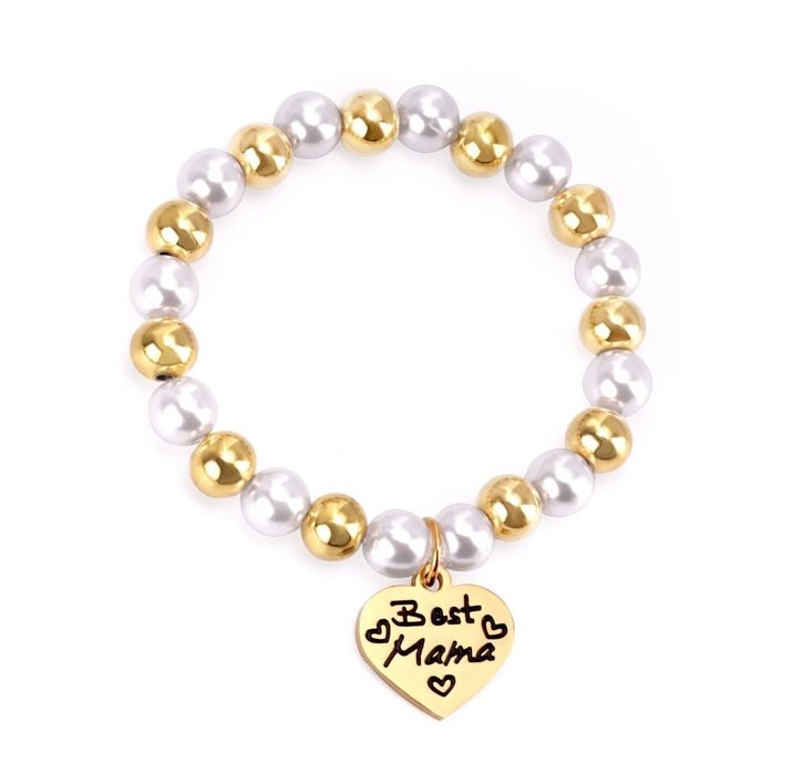 Przepiękna bransoletka dla mamy bransoletka stal nierdzewna serduszko