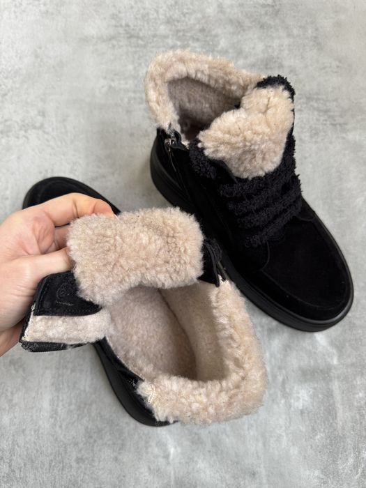 Зимові хайтопи черевики натуральний замш