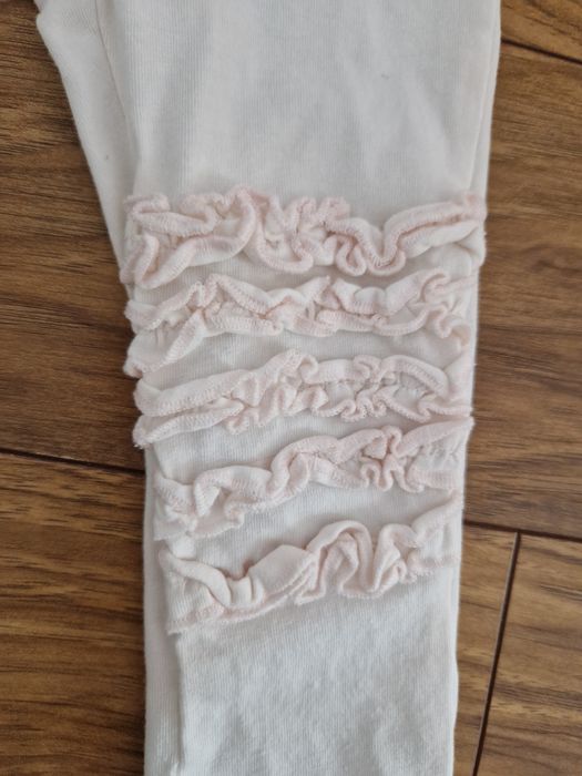 Leginsy dla dziewczynki z falbankami sinsay 86/92