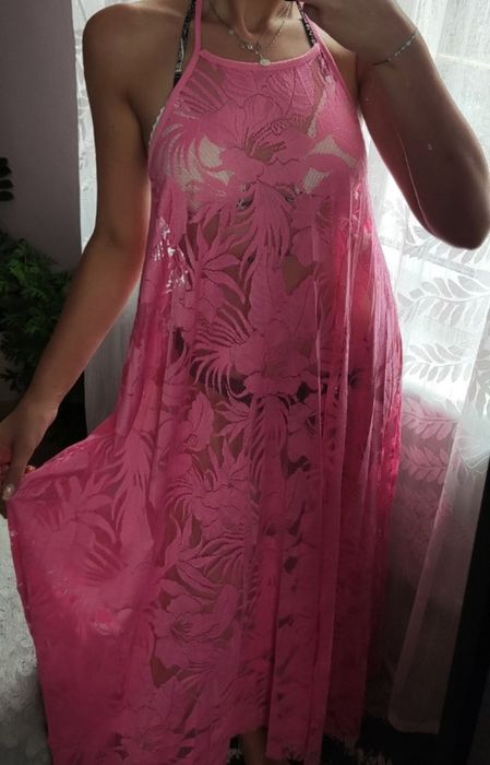 Sukienka pareo koronkowe plisowane George