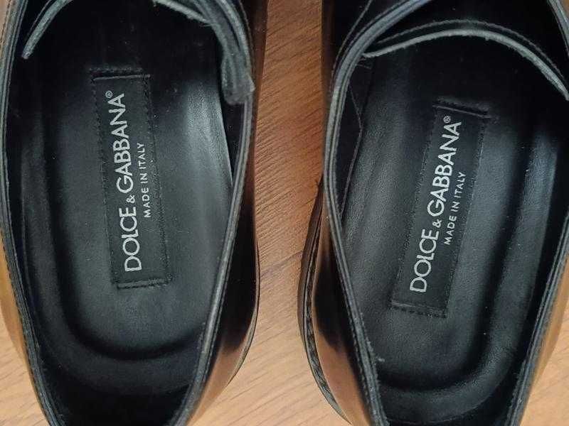 Чоловічі шкіряні туфлі дербі Dolce & Gabbana, 43 розмір