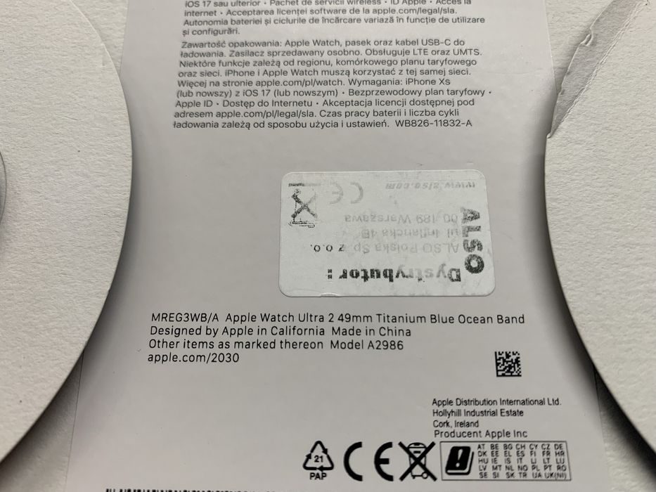 Часи Apple Watch Ultra 2 49mm (Titanium Blue Ocean). A2986. Як нові