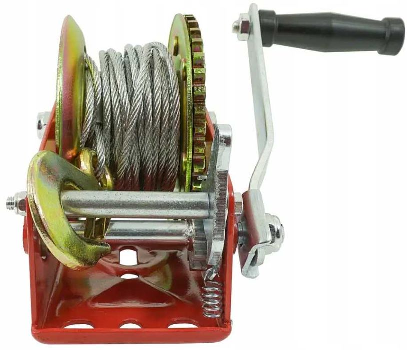 Барабанна лебідка ручна Verke 454 кг / 10 м / діаметр тросу 4 мм