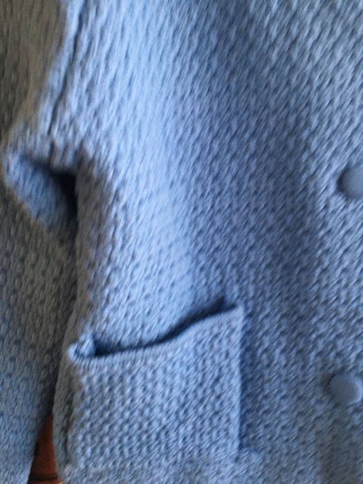 ZARA Sweter jasnoniebieski z kołnierzykiem bawełna  M