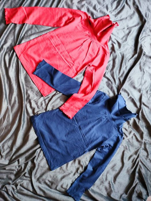 Dwa bawełniane golfy cienkie rozm. 104