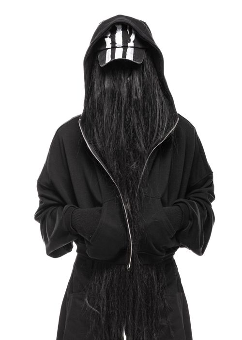 PLA4 Stain Black Zip Hoodie Худи