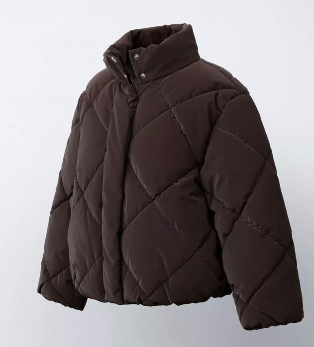 Куртка Zara в шоколадному кольорі XS , S