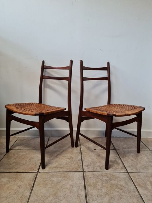 Krzesło jadalniane,tekowe proj.Georg Leowald dla Wilkhahn,lata 60,mid