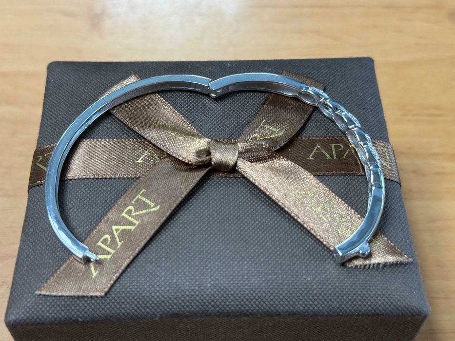 Piękna srebrna bransoletka bangle APART