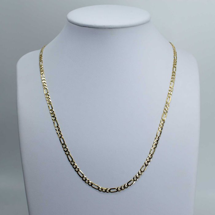 Złoty łańcuszek 585 9,48gram 60cm Figaro 4mm Pełny Nowy WYSYŁKA GRATIS