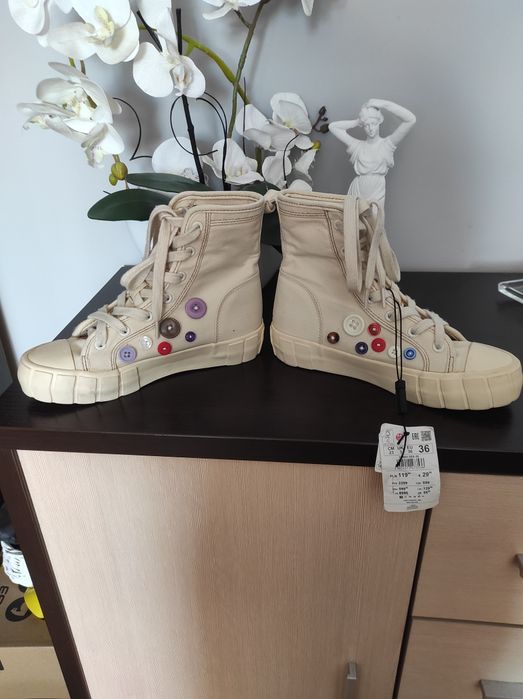 Trampki dziewczęce Eco aware ozdobione handmade 36