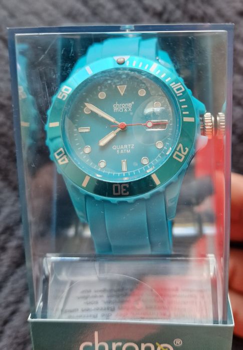 Nowy ZEGAREK CHRONO MAXX QUARTZ wodoszczelny 5 ATM  blue pink (30 szt)