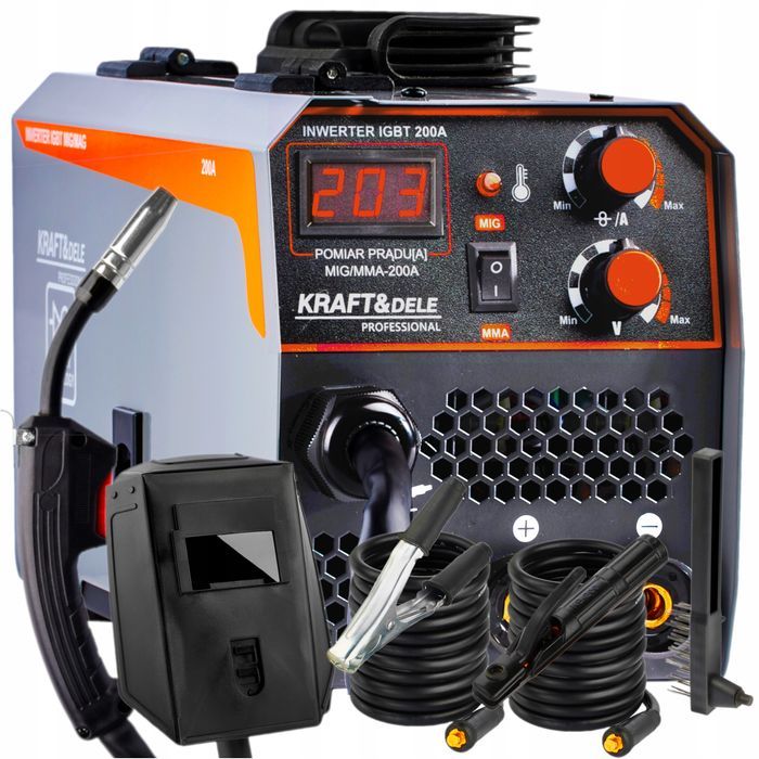 Spawarka Inwerterowa Inwertorowa Igbt Mig Mag Flux Mma Migomat 200A