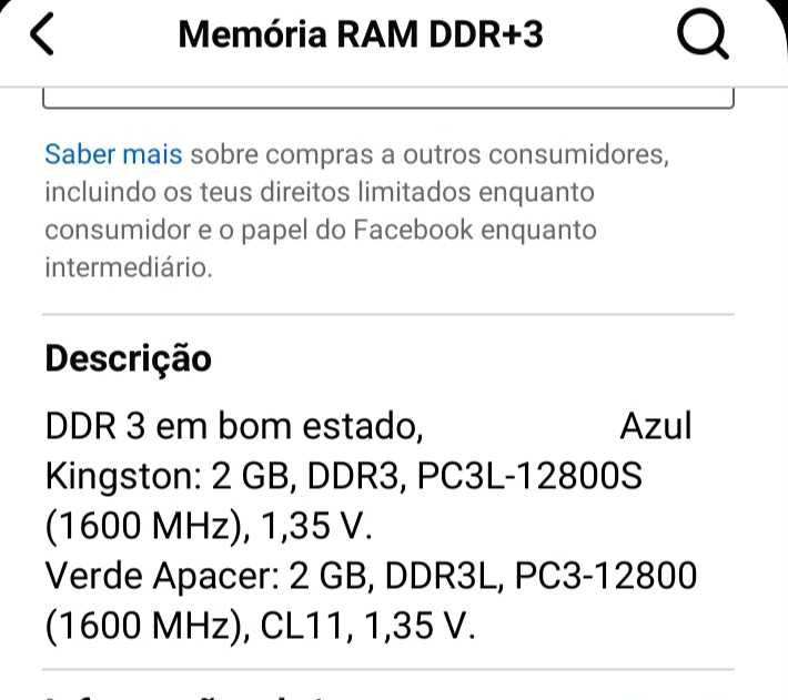 Memória RAM DDR 3