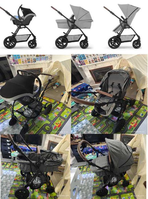 Carrinho Kinderkraft MOOV (3 em 1) [Ovo + Cadeira + Cama]