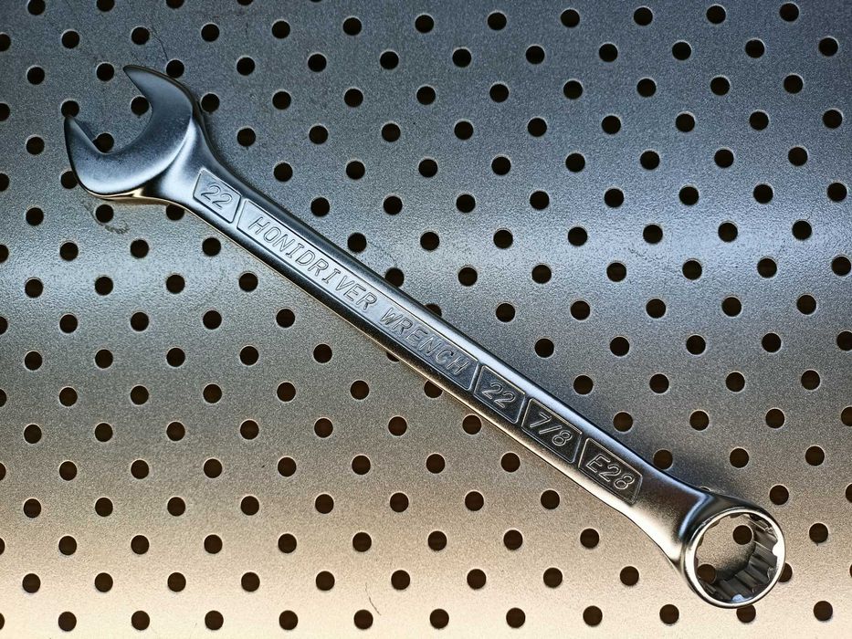 Klucz 22mm 7/8" E28 płasko-oczkowy Cr-V HONIDRIVE HONITON H2022 22mm