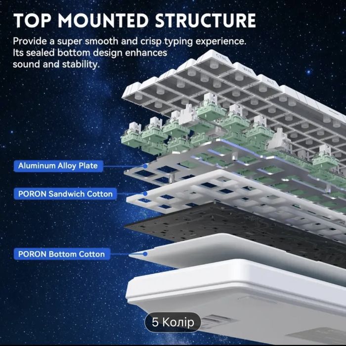 Магнитная клавиатура | клавиатура на белых счечах | attack shark x65he
