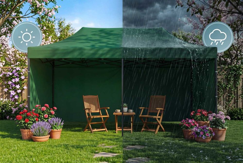 PAWILON HANDLOWY Ogrodowy 3x6m Automatyczny MOCNY - ZIELONY