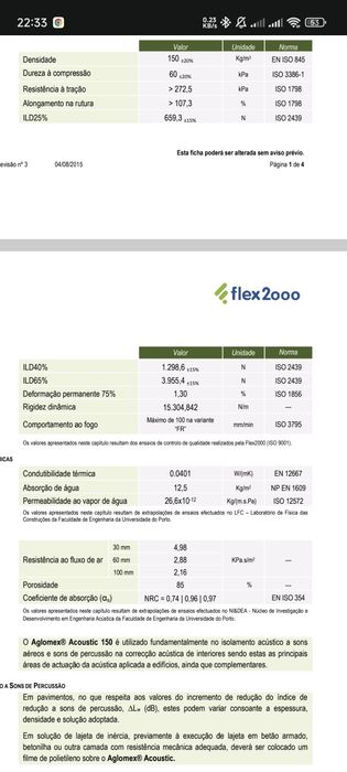 Aglomex 150kg/m3 - Isolamento acústico de alta densidade