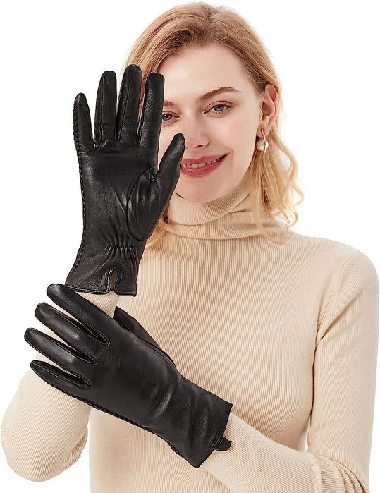 Rękawiczki skóra naturalna r. S/M/XL ,  damskie