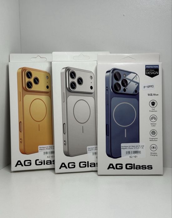 Чохол iPhone 15 Pro  імітаці айфон 17 Ag Glass Matte MagSafe з захистом камер. Чохол айфон 15 про магсейф Матовий