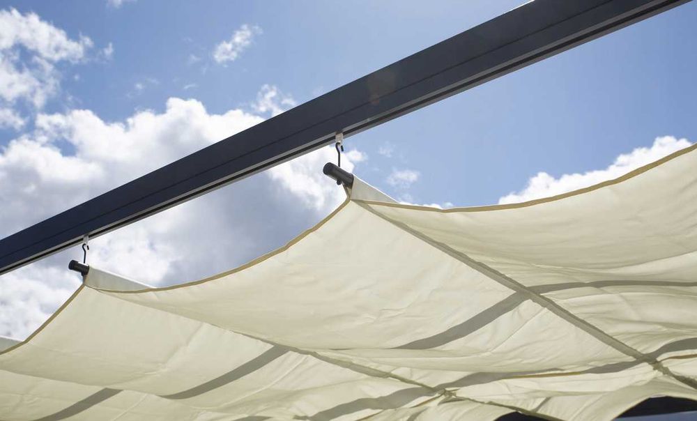 Pergola Tarasowa ogrodowa HDM 3x3 Metalowa Zwijany Dach Altana Solidna