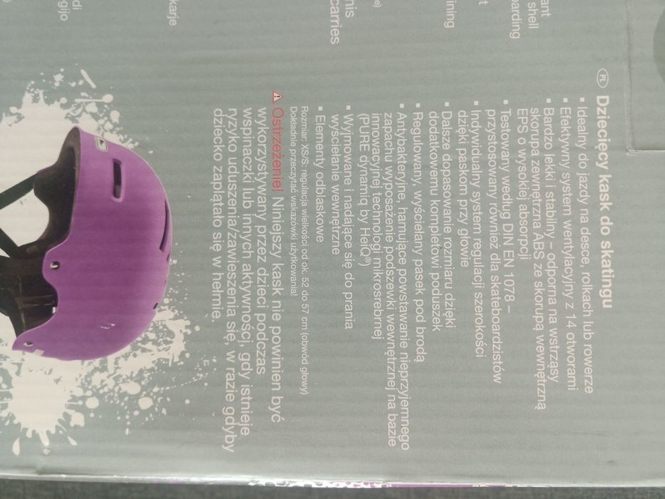 Sprzedam nowy kask dziecięcy ochronny