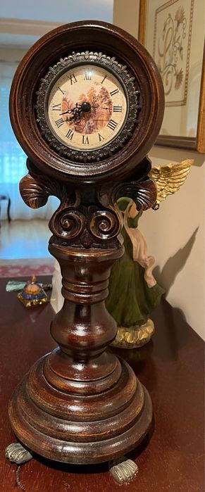 Relógio de mesa madeira