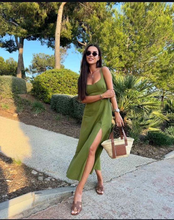 Платье Zara р М лён новое